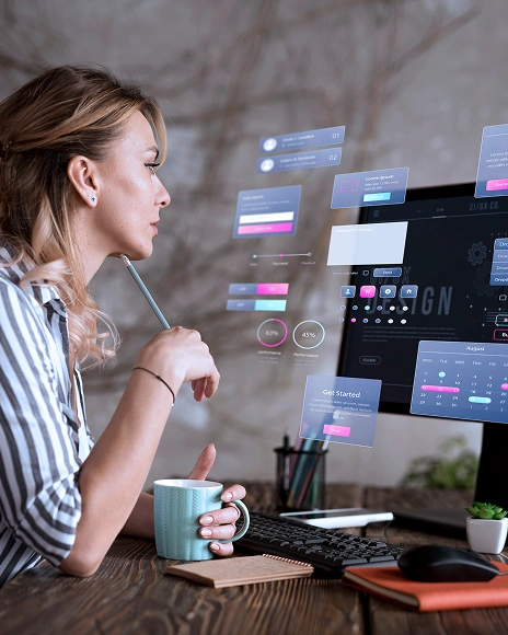 Designer creating research-driven UX and UI graphics at full service digital solution in Perth